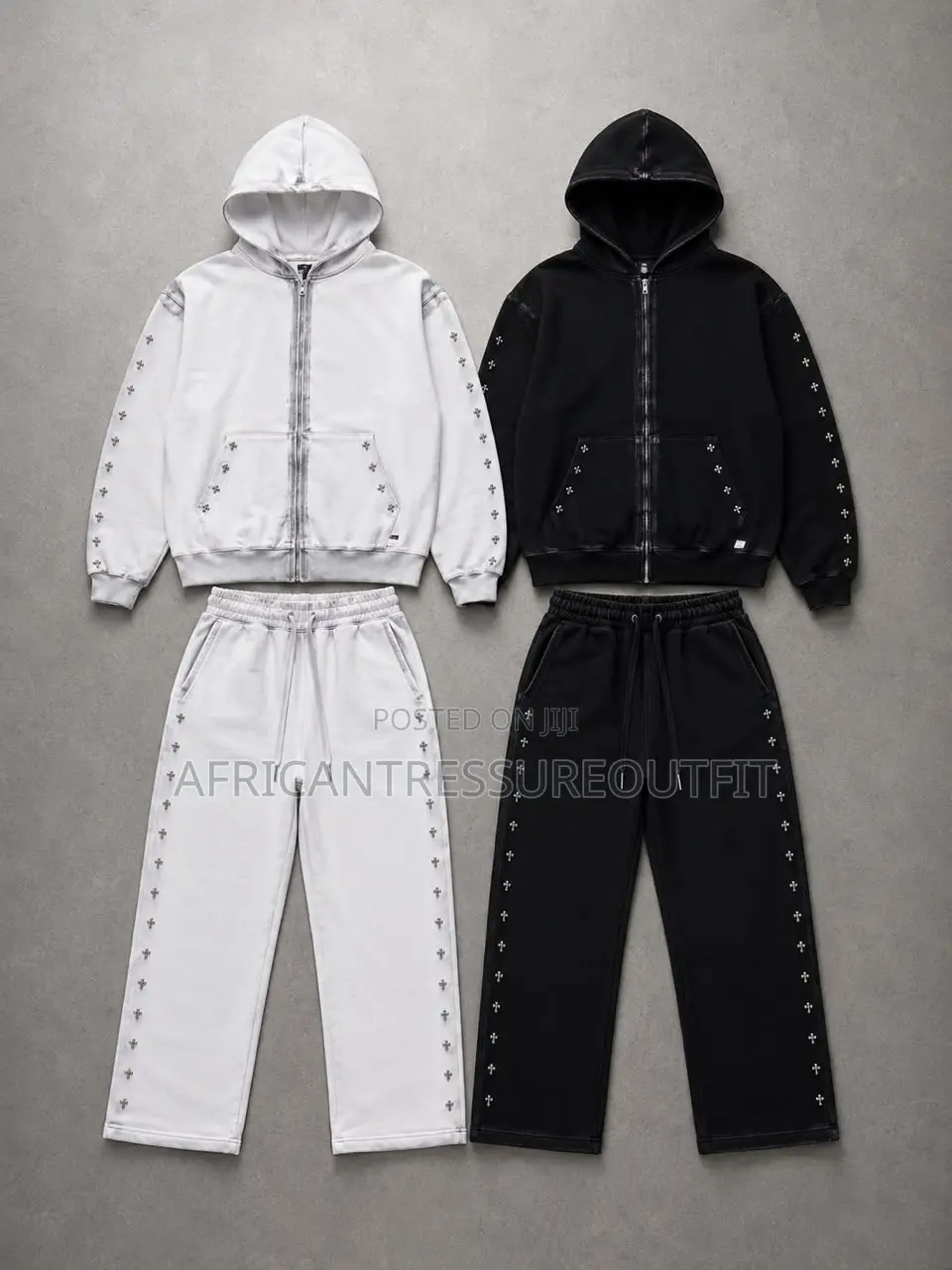 Menace Los Angeles Rivet Zip Up Hoodie Ans Joggers Quality