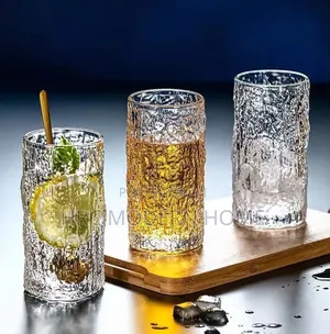 Glasi Za Kisasa Na Kifahari (Textured Glass Cups) -PCS 12