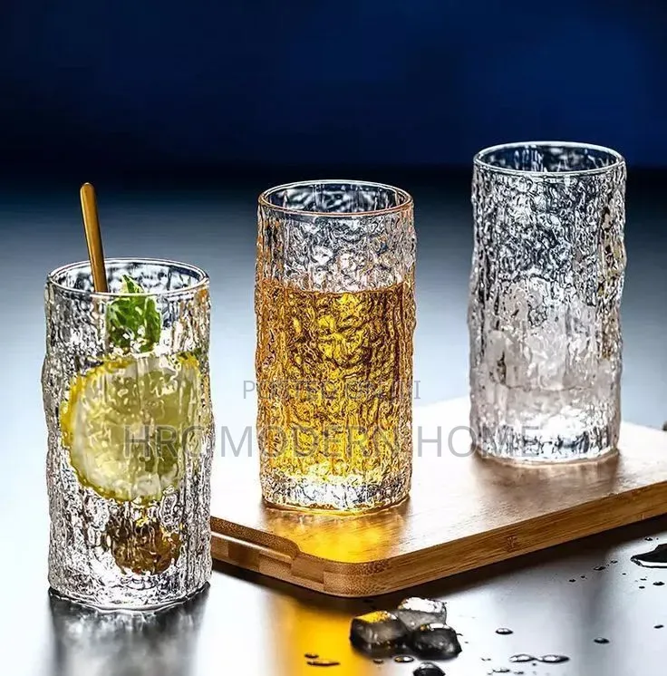 Glasi Za Kisasa Na Kifahari (Textured Glass Cups) -PCS 12