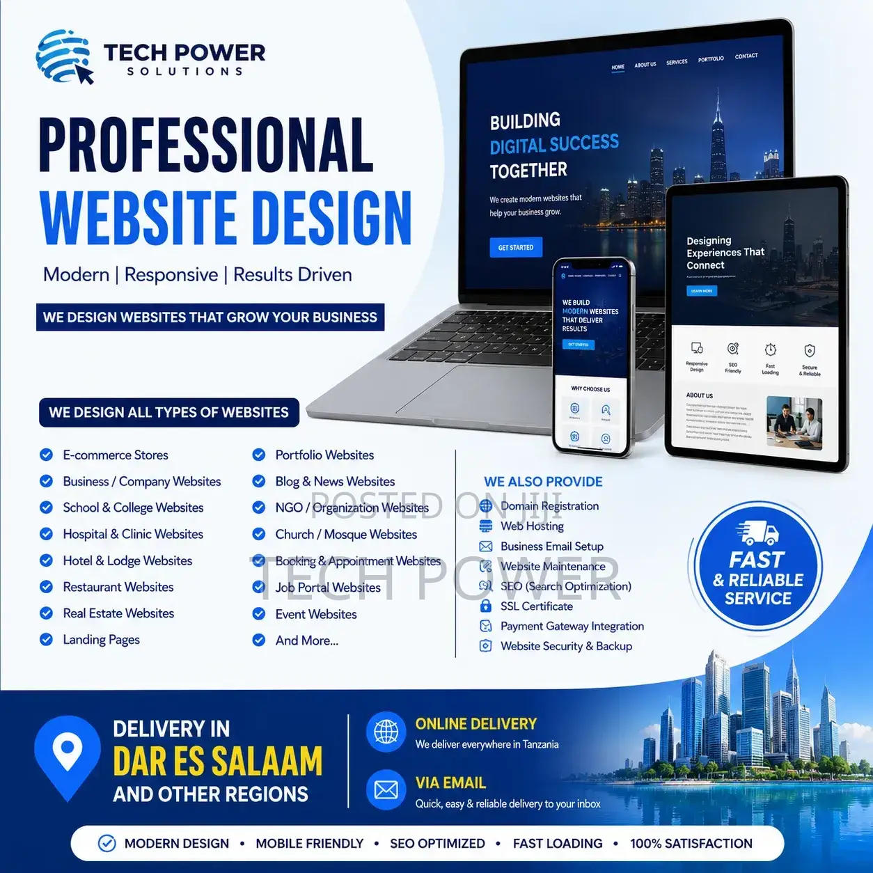 Professional Website Design Tech Power