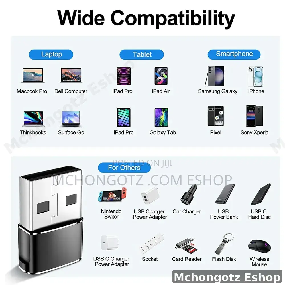 Usb C | Type C Female To Usb Male Otg Adapter