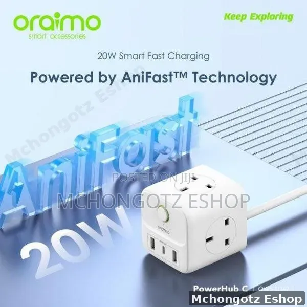 Oraimo Powerhub C 6-in-1 Power Expansion Cube