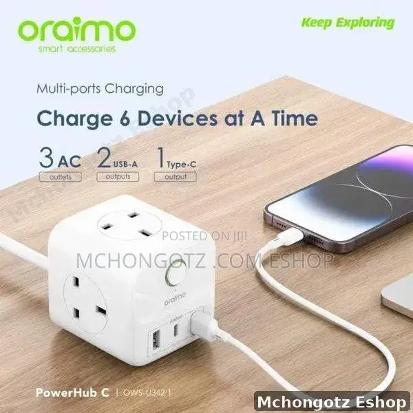 Oraimo Powerhub C 6-in-1 Power Expansion Cube