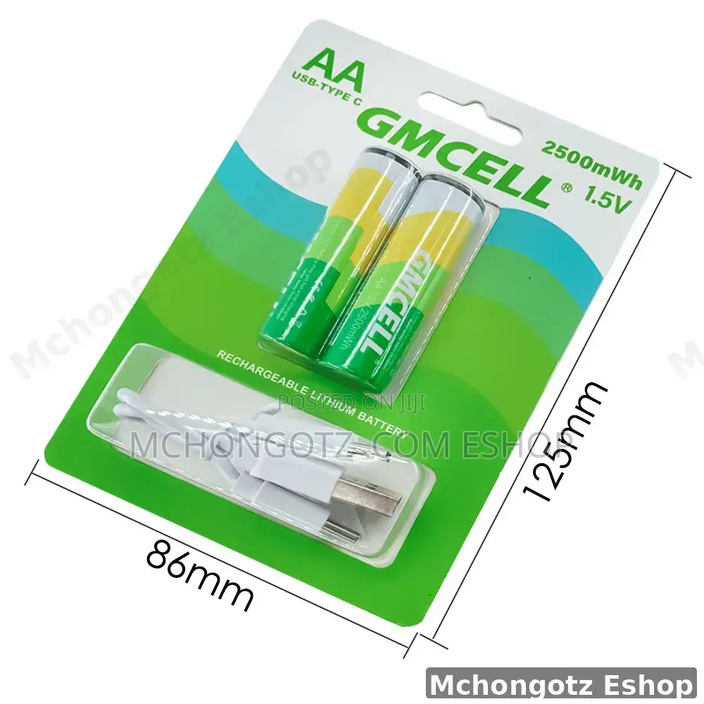 Gmcell Aa Rechargeable Batteries Lithium Ion 1.5v 2500mah