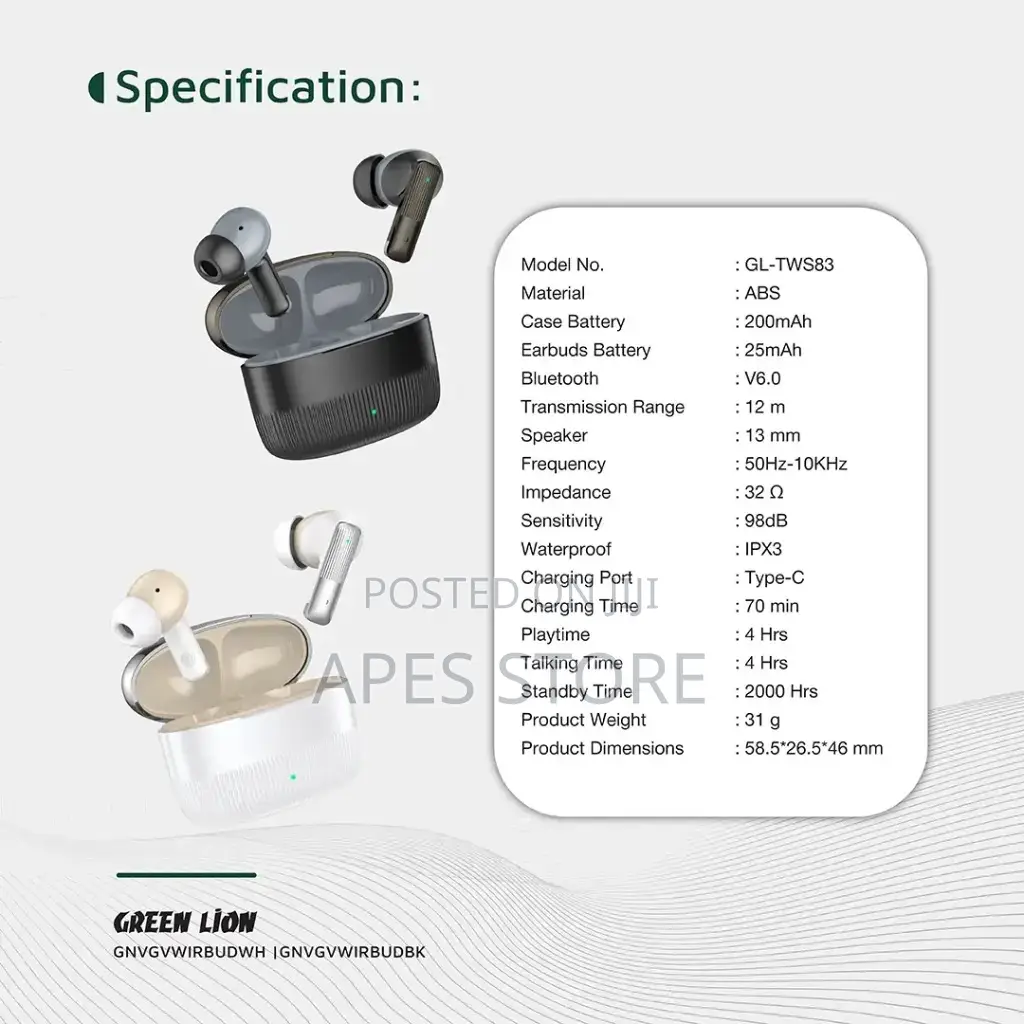 Greenlion Vancouver Earpods