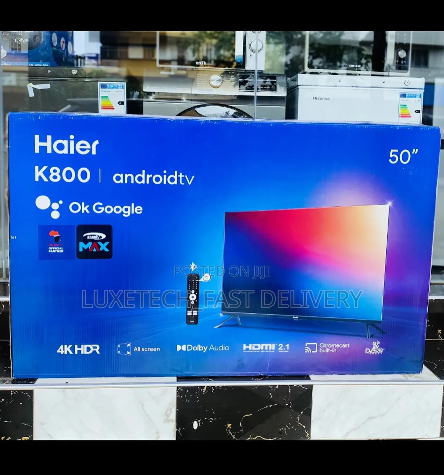Haier 50 Inch Smart Google Tv With Azam Max Streaming Platform