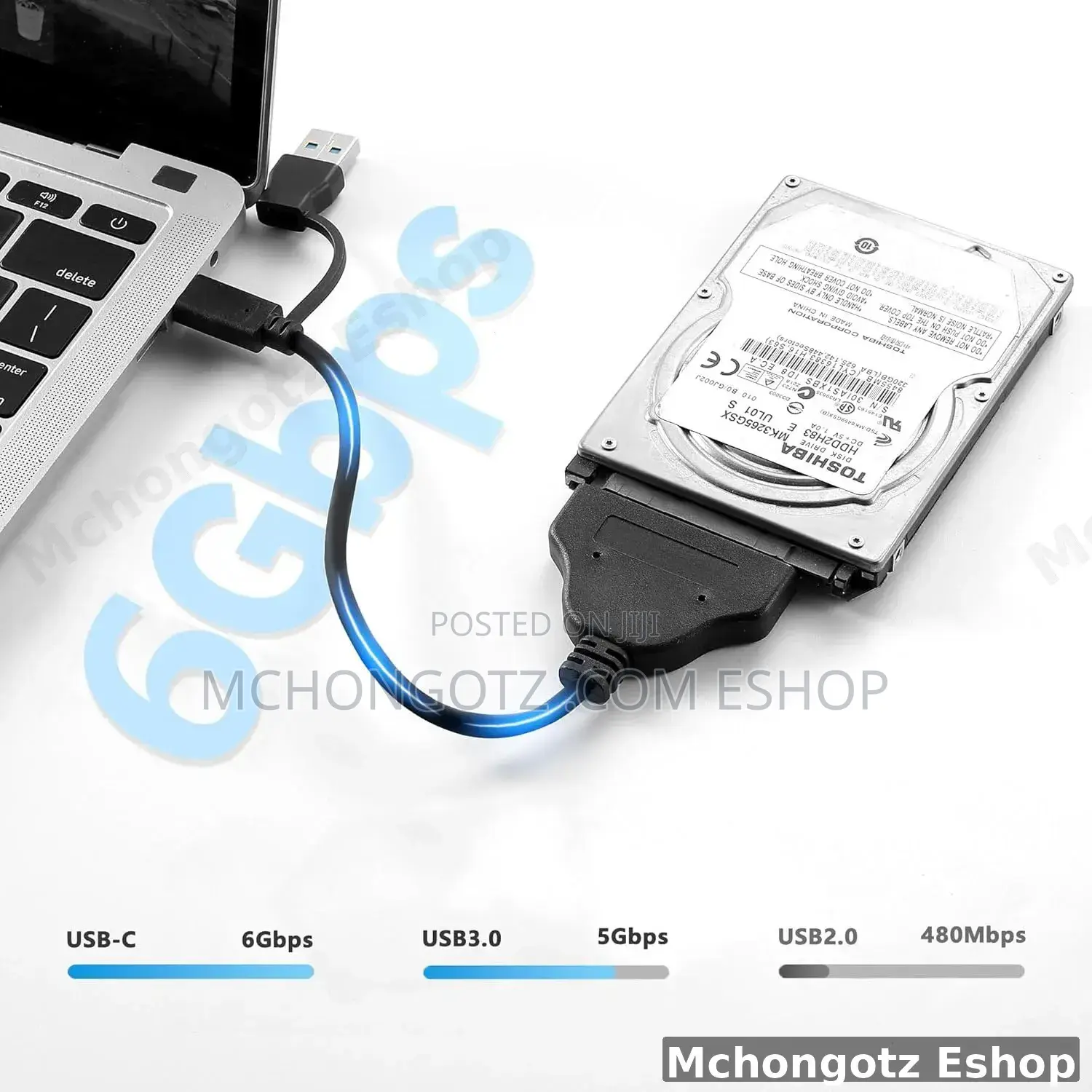 Sata Cable 2 in 1 Usb-a to Sata Adapter Cable 2.5" HDD / SSD Converter