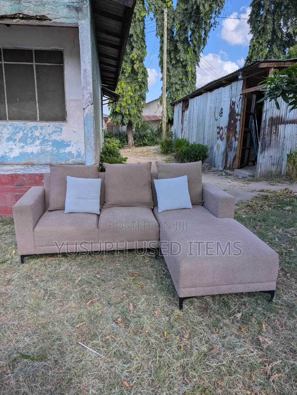 Sofa Set L Shape Spring Na Fiber