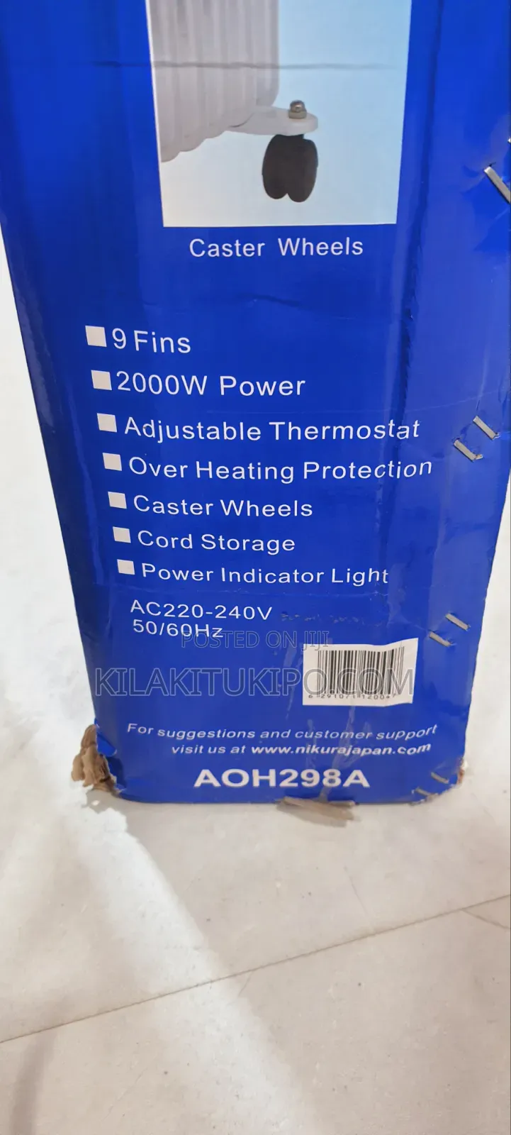 Oil Filled Radiator 9 Fins 2000w Room Heater