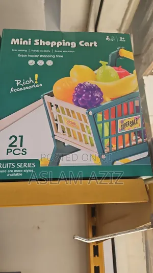 Children's Toy Shopping Cart Playset