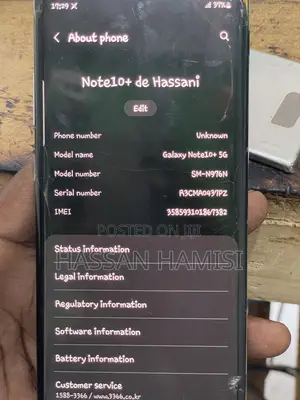 Samsung Galaxy Note 10 Plus 5G 256 GB Silver