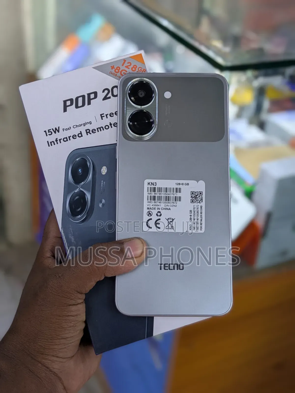 New Tecno Pop 20 128 GB Silver