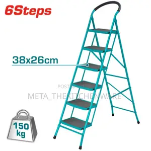 Total Steel Ladder 6 Steps 380x260mm Max Load 150kg Thlad09061