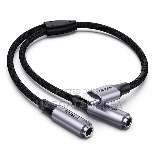 Ugreen Av144 Usb C Male to 2 * 3.5mm Female Audio Cable 25cm