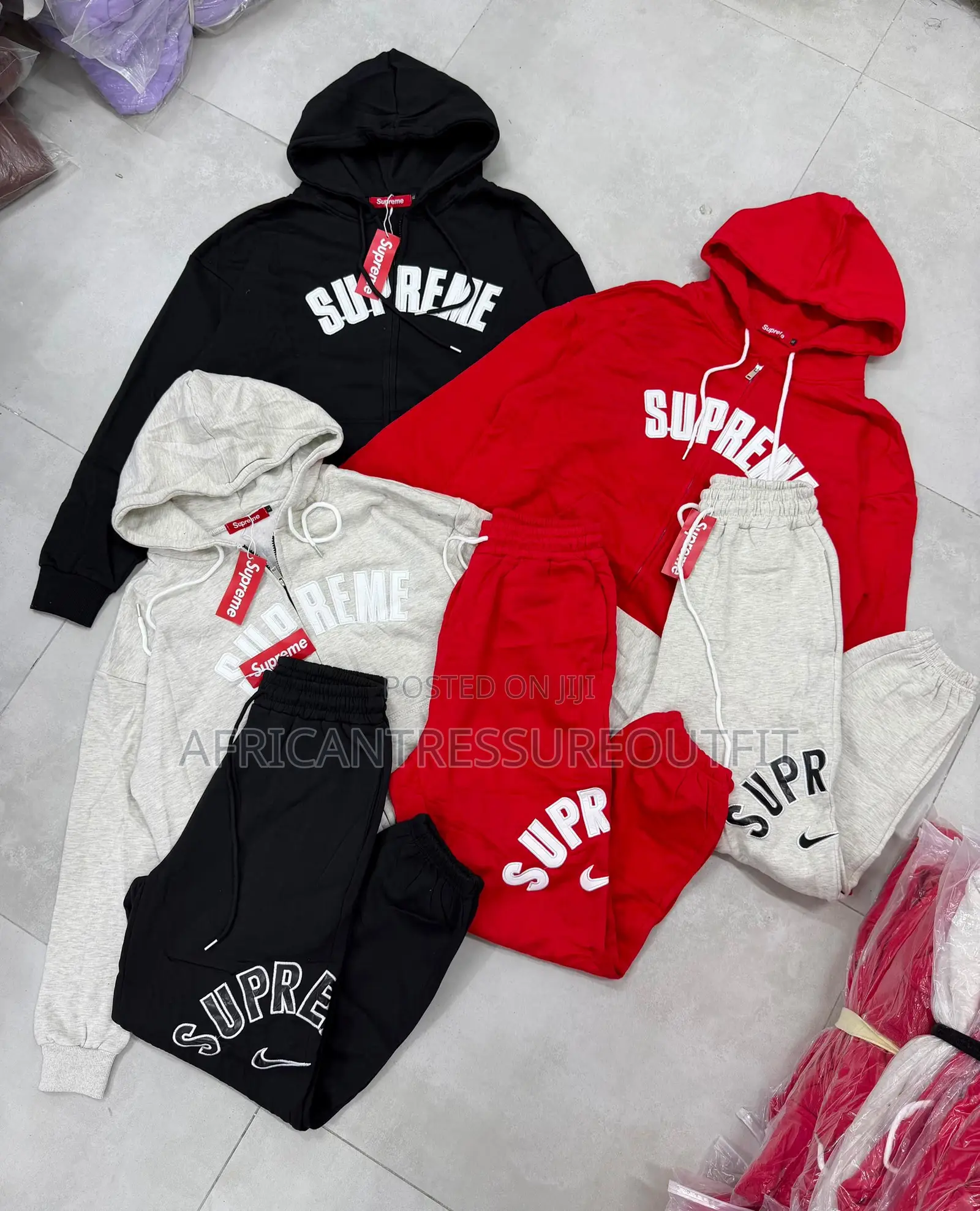 Supreme Hoodie Plus Jogger Pants Collection Available