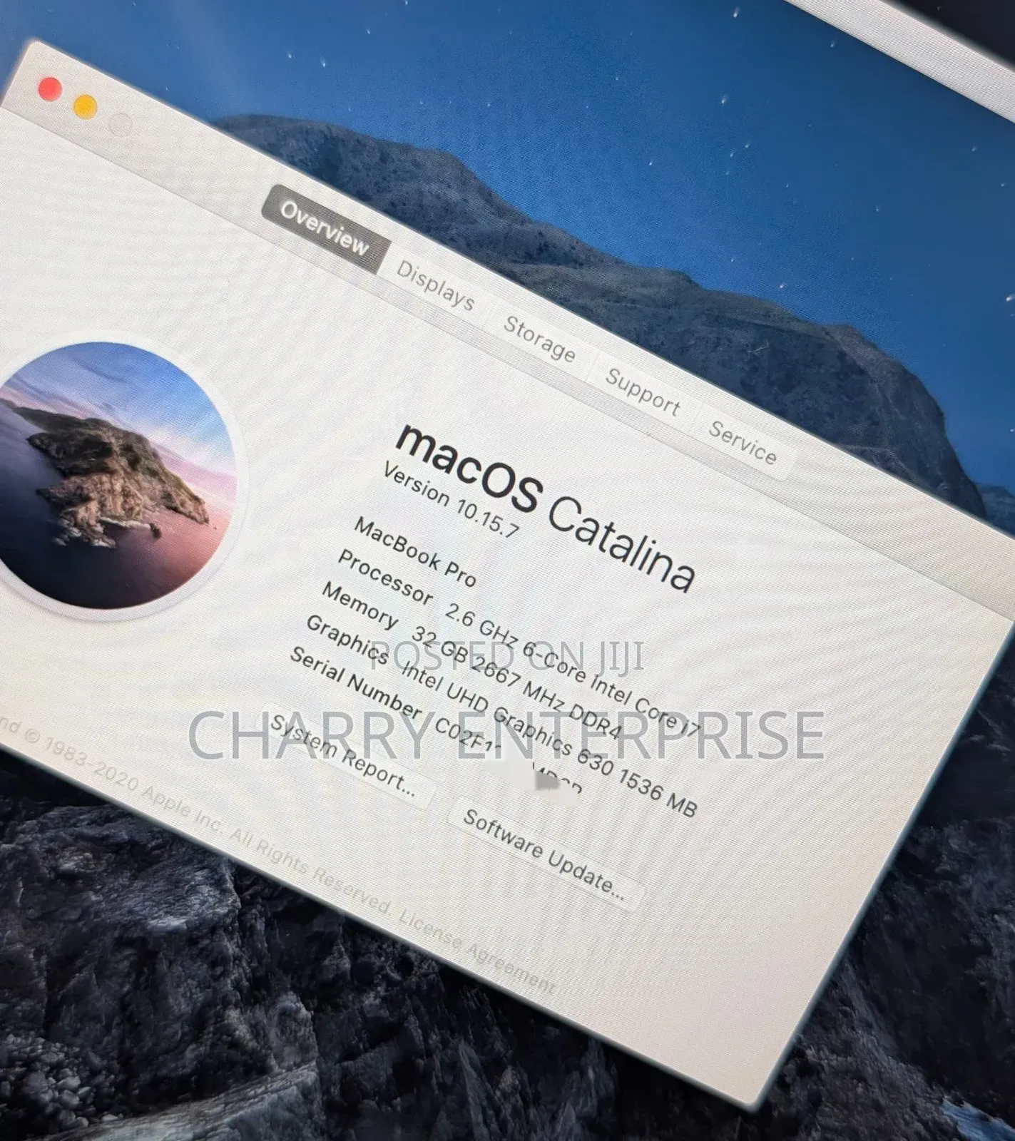 Laptop Apple MacBook Pro 2019 32GB Intel Core i7 SSD 512GB