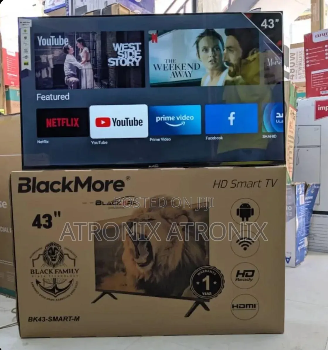 Black More Smart TV 43 Inches
