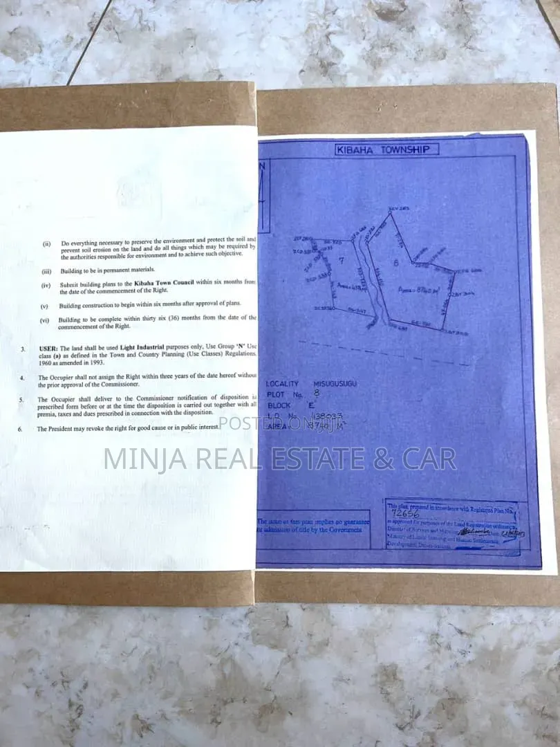 Industrial Plot for Sale Kibaha Misugusugu Along the Main Road