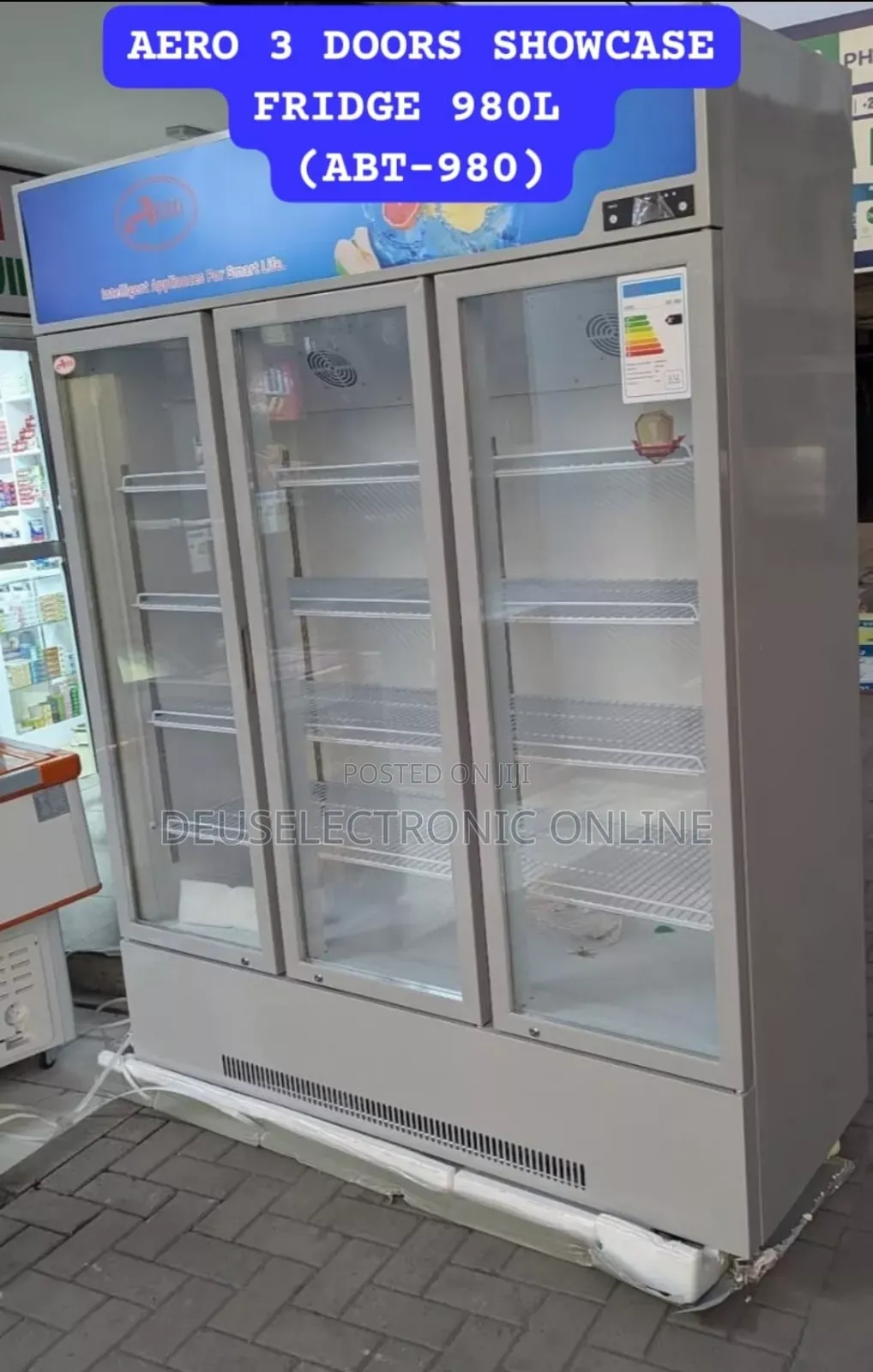 *Back in Stock ! * *Aero 3 Doors Showcase Fridge 980l (Abt-980) *