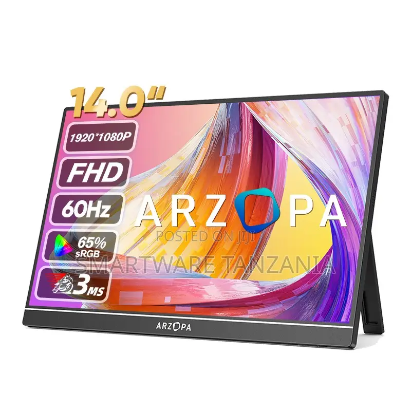 Arzopa 14.0-inch Fhd Portable Monitor With 1920x1080 Resolution