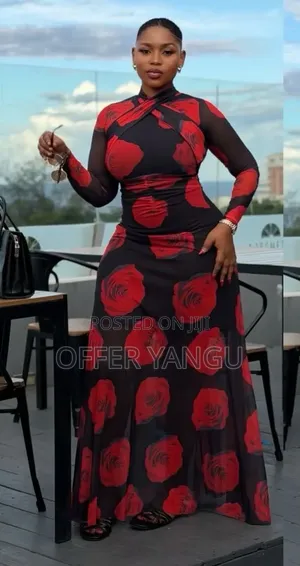 Black Mesh Maxi Dress