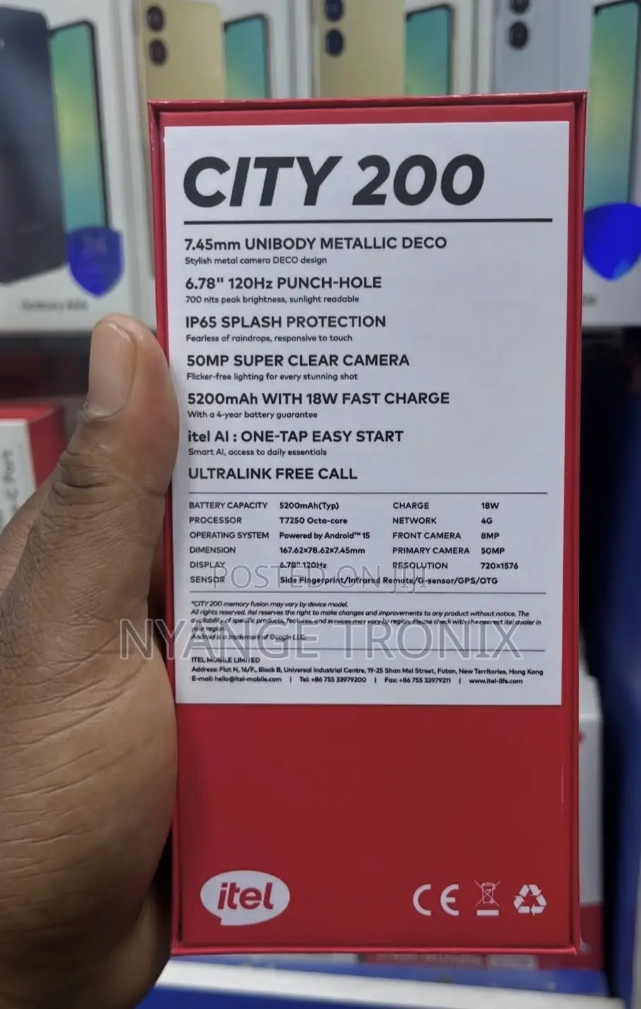 New Itel City 200 128 GB Black