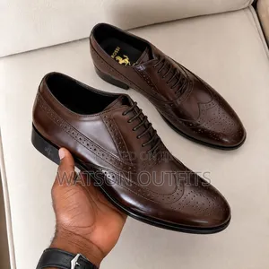 De'rossi Brand Mocca Za Leather Materials for Men's