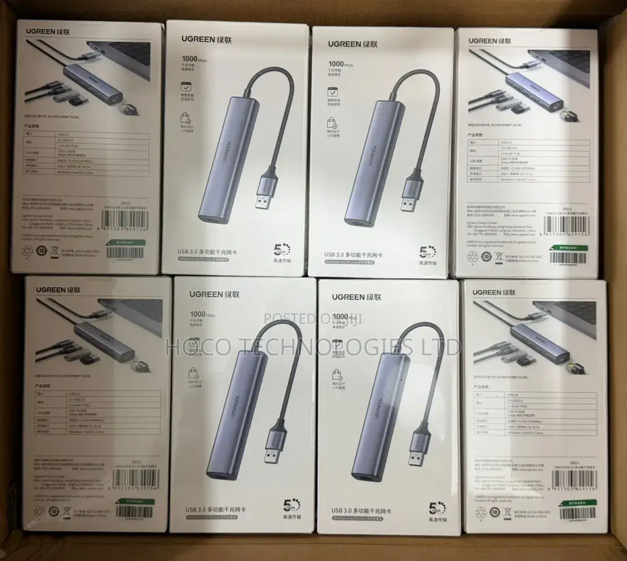 Ugreen 5 in 1 Usb to Lan Hub