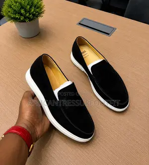 Hugo Boss Loafer Upper Leather Suede Disceet Embossed Logo on Side