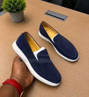 Hugo Boss Loafer Upper Leather Suede Disceet Embossed Logo on Side