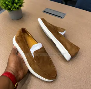 Hugo Boss Loafer Upper Leather Suede Disceet Embossed Logo on Side