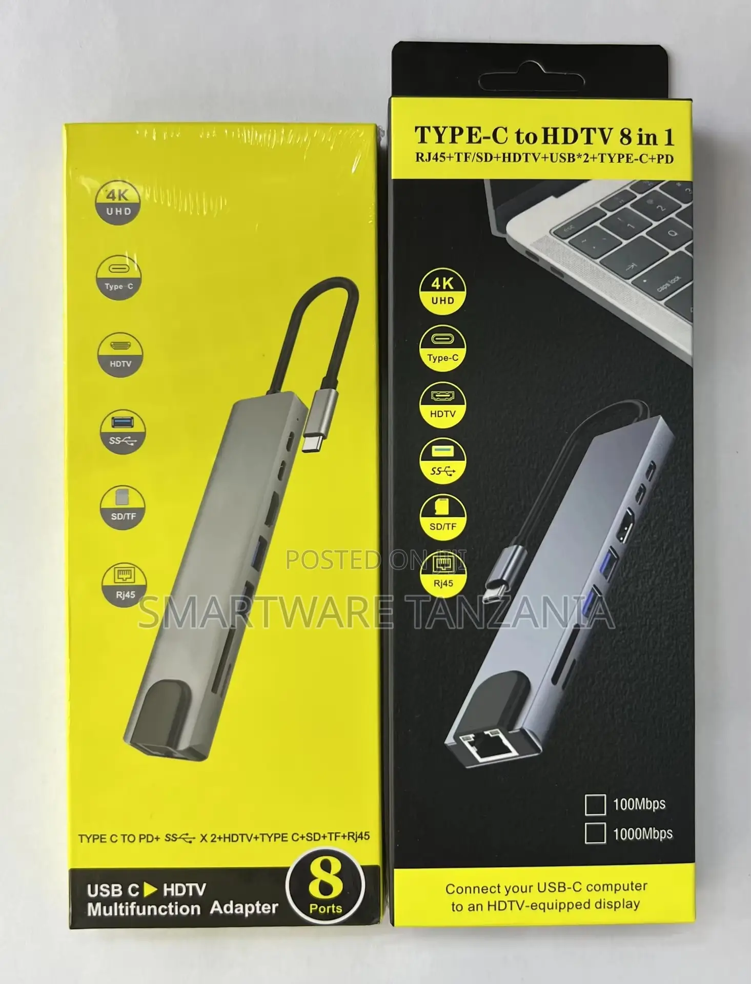 8-in-1 Type-C to HDTV Multifunction Adapter for Seamless Connectivity