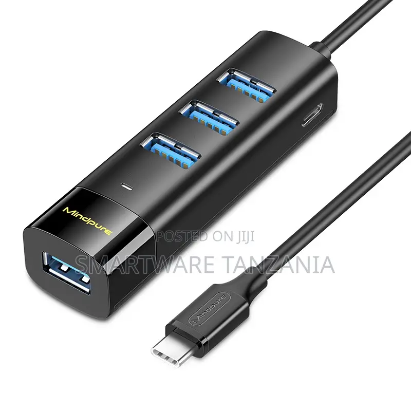 Mindpure Usb Hub With 4 Ports for Fast Data Transfer and Charging
