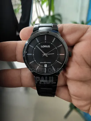 Sleek Black Lorus Watch-minimalist Luxury Design (Excellent Condition)