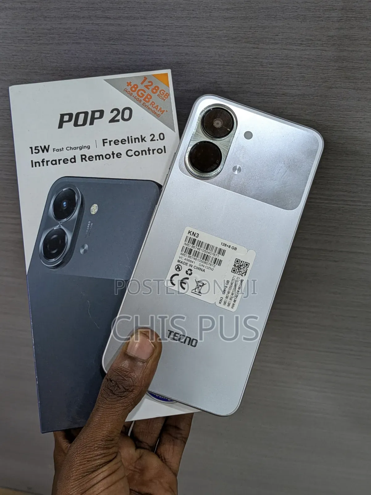 New Tecno Pop 20 128 GB Gray