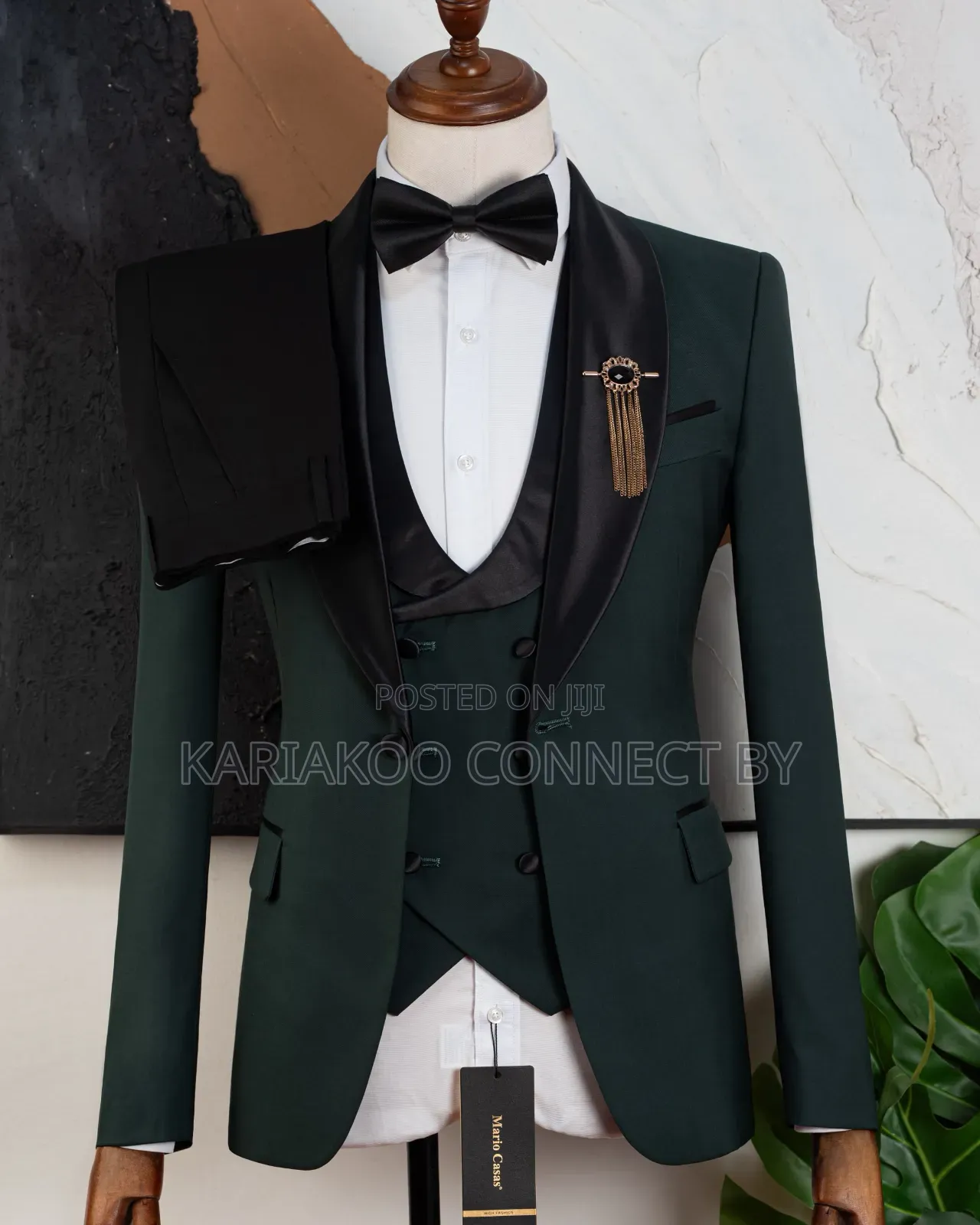 Classic Emerald Green 3-Piece Tuxedo