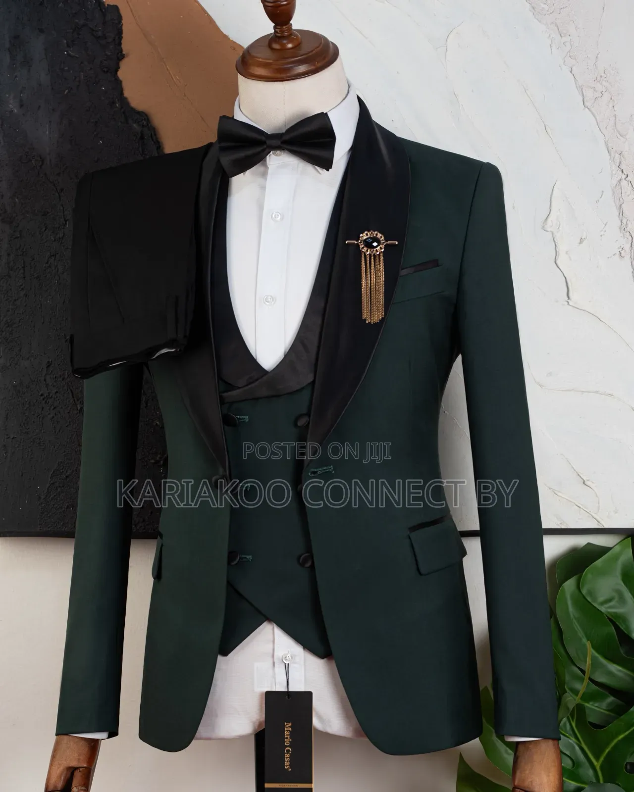 Classic Emerald Green 3-Piece Tuxedo