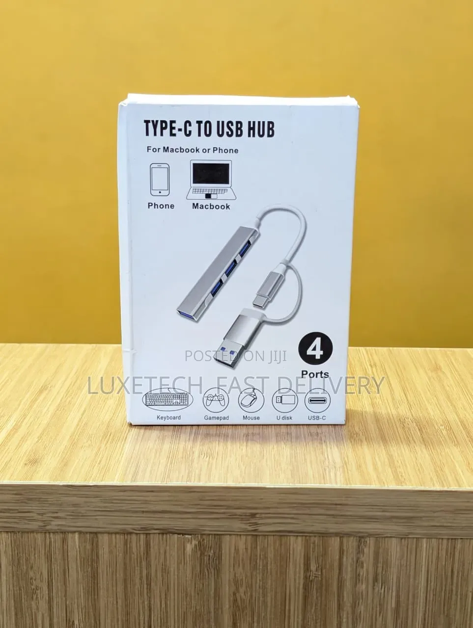 4 Port Type-C to Usb Hub With Usb-a Adapter