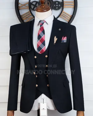 Executive Black 3-Piece Slim-Fit Suit for Gentlemen