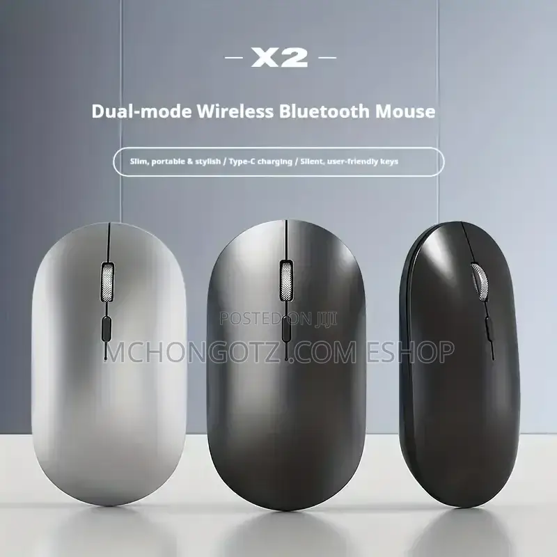 X2 Bluetooth Wireless Mouse (Dual Mode, Rechargeable, Type-c)