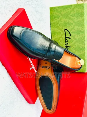 Men's Leather Shoes or Moccasins or Mocca Clarks and De'rossi Brands