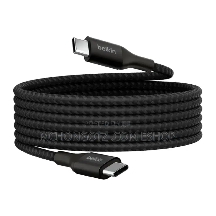 Usb C | Type C To Type C Cable 2m 240w Black Braided Fast Charging