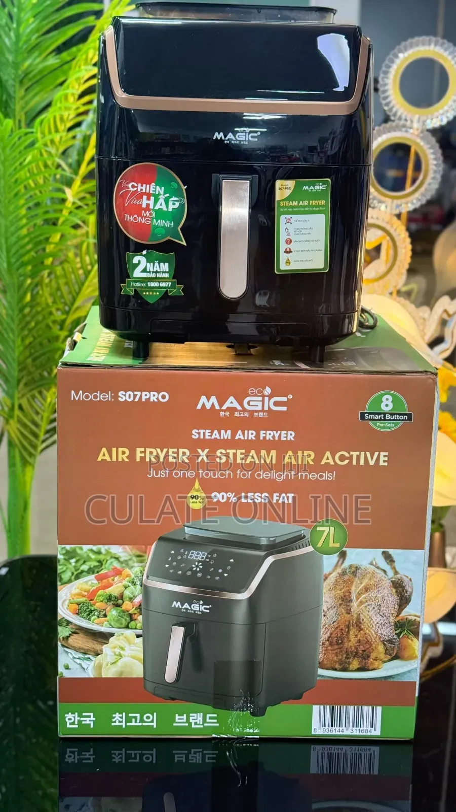 2 in 1 7ltrs Steam Air Fryer