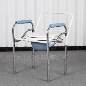 *#Adjustable Stainless Steel Commode Chair*