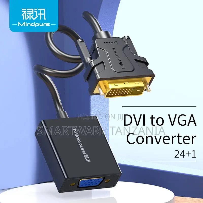 Mindpure Dvi To Vga Converter - 24+1 Adapter For Seamless Connections