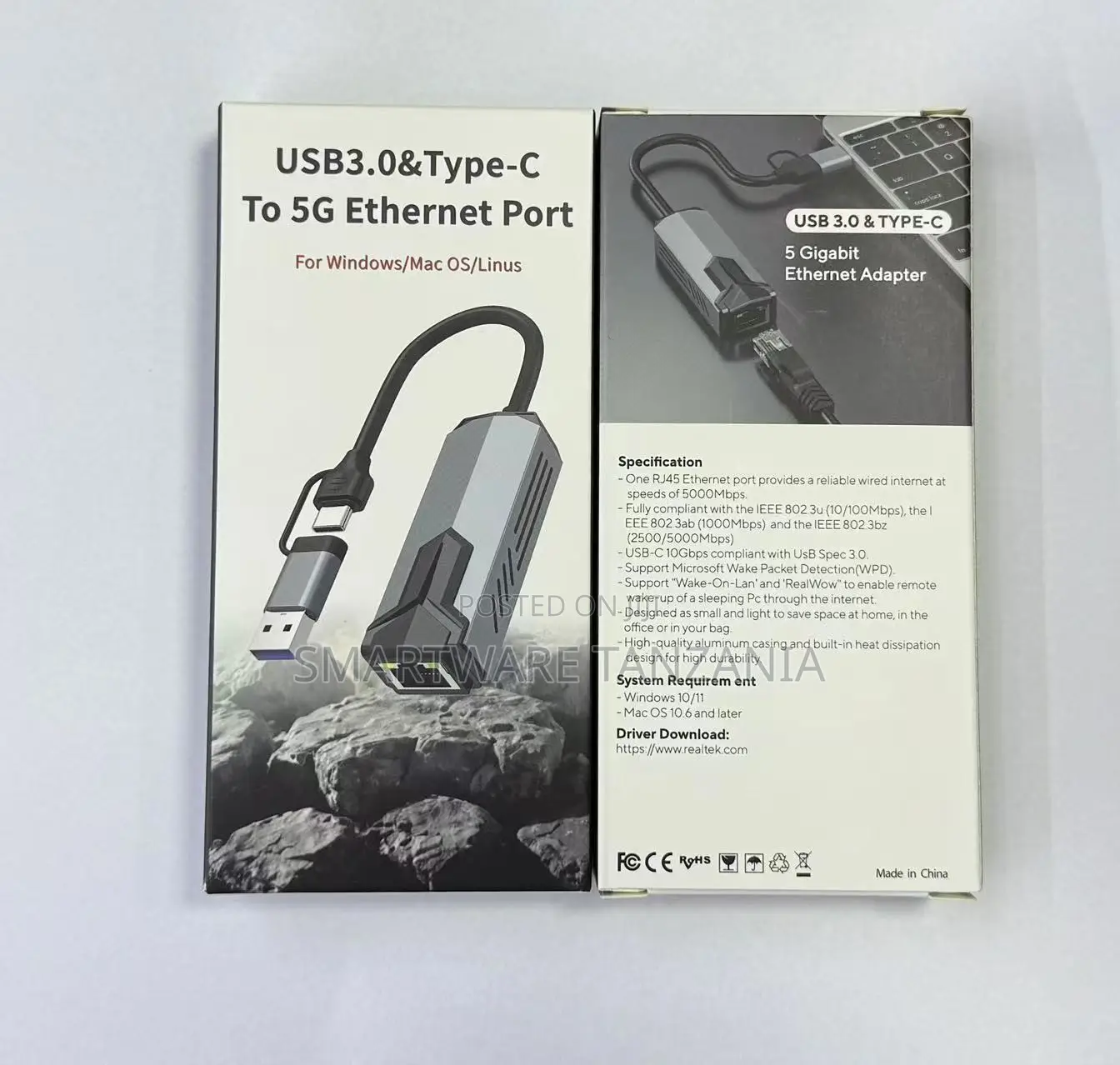 5g Usb 3.0 And Type-c Ethernet Adapter For Fast, Reliable Connection