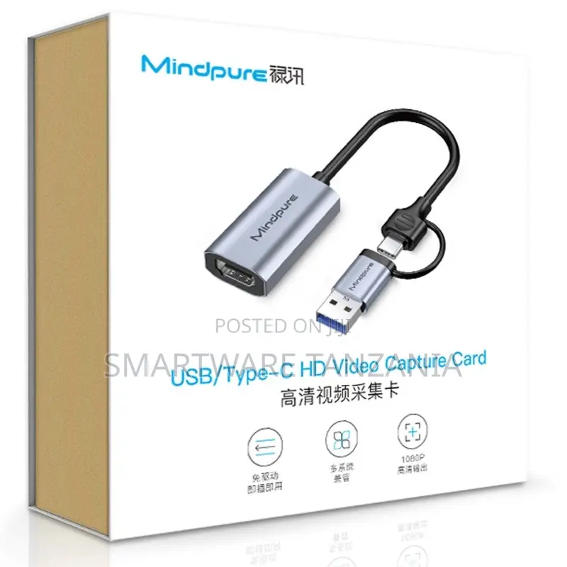 Mindpure Type C Usb 3.0 Video Capture Card Record Tv Live Streaming
