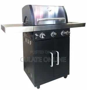 Outdoor BBQ Gas Grill With Trolley