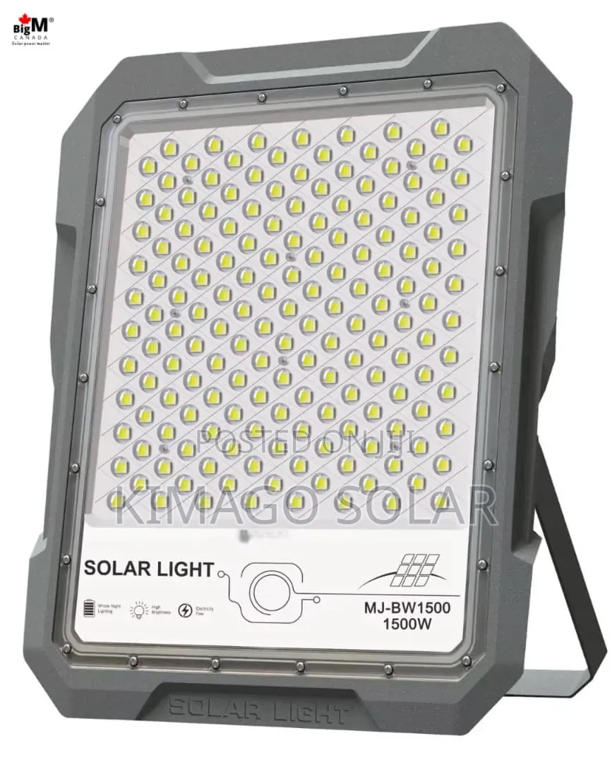 Solar Floodlight 1500w Mj-Bw1500 Original Inayokuja Na Kila Kitu
