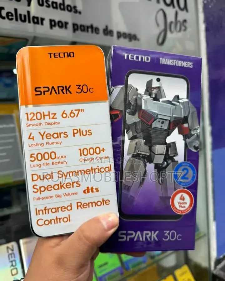 New Tecno Spark 30C 128 GB White